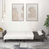 vidaXL Kavč dvosed z ležiščem temno siv žamet | Shoptok.si