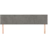  Posteljno vzglavje 2 kosa svetlo siv 100x5x78/88 cm žamet, (20735566) | Shoptok.si