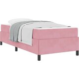 vidaXL Konstrukcija postelje Drugo Roza in bela 90 x 190 cm Žamet | Shoptok.si
