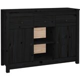  Komoda crna 100 x 35 x 74,5 cm od masivne borovine | shoptok.hr