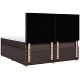  Krevet s oprugama i madracem tamnosmeđi 200x200 cm od tkanine | shoptok.hr