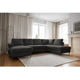 Miuform Tamno siva sklopiva kutna garnitura od samta (s desnim kutom) Lofty Lilly – | shoptok.hr