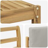  Set vanjskih sofa 7 kom. Bijela i svjetlosiva Poliester | shoptok.hr
