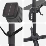 vidaXL Cantilever Roma senčilo z LED antracit 352x251x265 cm aluminij | Shoptok.si