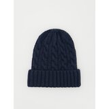 Reserved kapa beanie iz mešanice volne - modra Cene