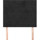  Uzglavlje crno 100x5x118/128 cm baršunasto | shoptok.hr