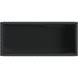  Vrtne sadilice s policom 2 kom crne 90 x 40 x 75 cm poliratan | shoptok.hr