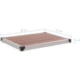 vidaXL Podstavek za zunanji tuš WPC nerjaveče jeklo 80x62 cm rjava | Shoptok.si