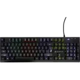 KingPin X2 tipkovnica Igranje USB AZERTY Francuski Crno, Metalno
