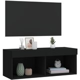 TV ormarići s LED svjetlima 2 kom crni 80x30x30 cm | Eponuda.com