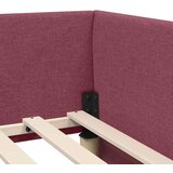 vidaXL Kutni okvir kreveta s uzglavljem boja crnog vina 90 x 200 cm | shoptok.hr