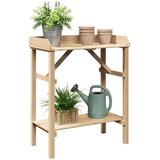  Stol za presađivanje s policom Prirodna 75 x 40 x 90 cm | Eponuda.com