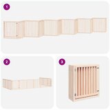 vidaXL Vrata za pse s vratašcima 12 panela sklopiva 960 cm drvo topole | shoptok.hr