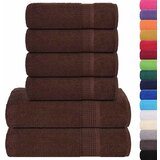 vidaXL Komplet brisač 6-delni rjava 360 gsm 100% bombaž, (21822708) | Shoptok.si