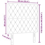  Uzglavlje Svijetlo siva 90 cm Baršun | shoptok.hr