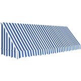 Bistro tenda 400x120 cm modra in bela, (20610342) | Shoptok.si