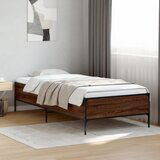 Maison Chic Posteljni okvir - Enojna postelja - Postelja za odrasle rjav hrast 100x200 cm inženirski les in kovina-J8873, (21763130) | Shoptok.si