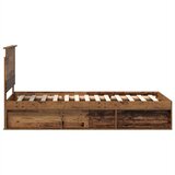  Krevetna konstrukcija s uzglavljem Staro drvo 100 x 200 cm | shoptok.hr