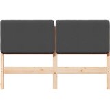 VidaXL Tapecirano vzglavje z vzglavjem Rjava in temno siva 140 cm Slike