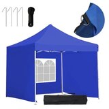  Zložljiv vrtni paviljon 2,9x2,9m s stranskimi stenami in torbo za prenašanje - modra, (5000346970) | Shoptok.si