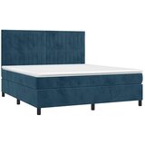  Krevet box spring s madracem LED tamnoplavi 180x200 cm baršun | shoptok.hr