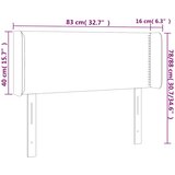  LED uzglavlje tamnozeleno 83x16x78/88 cm baršunasto | shoptok.hr