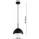 Brilagi Luster na sajli COSMO 1xE27/60W/230V prečnik 18 cm crna | Eponuda.com