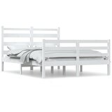 The Living Store Posteljni okvir iz trdne borovine 160x200 cm bel - Posteljni Okvir, (21523369) | Shoptok.si