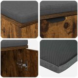  Haldna klop z blazino z vrati Dimljeni oreh 100 x 38 x 46 cm, (5000155656) | Shoptok.si