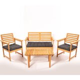 Hanah home MYT01 - Anthracite Garden Table & Chairs Set (4 Pieces) Cene