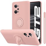 Cadorabo Ohišje, združljiv z Realme v tekoči roza barvi - zaščitni pokrov iz fleksibilnega silikona TPU z obročem, (20617722) | Shoptok.si