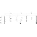 The Beds TV omarica iz masivnega hrasta v naravni barvi 200x48 cm Twig – | Shoptok.si
