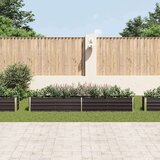 vidaXL Povišena vrtna gredica pocinčani čelik 320x40x45 cm antracit | shoptok.hr