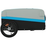 Prikolica za bicikl crno-plava 45 kg željezna | shoptok.hr