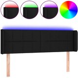  LED uzglavlje crno 147x16x78/88 cm od tkanine | shoptok.hr