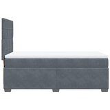 Box spring krevet s madracem tamnosivi 90x190 cm baršunasti | shoptok.hr