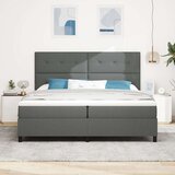  Krevet na podlozi s madracem tamnosivi 200x200 cm tkanina | shoptok.hr