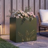  Vrtna saksija Maslinastozelena 50 x 30 x 49 cm Čelična vrata | shoptok.hr