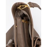 Shelvt Taupe tote bag with clasp | Shoptok.si