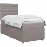  Boxspring krevet s madracem Sivosmeđa 90 x 200 cm Tkanina Slike