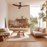  ZEVENTI - Plafonski ventilator CUENCA Wi-Fi Tuya crna/hrast + daljinski upravljač | Eponuda.com