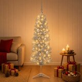  Umjetno vitko božićno drvce 150 LED lampica Topla bijela | shoptok.hr