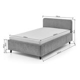 Meise M&amp;ouml;bel Siva otro&amp;scaron;ka postelja brez letvenega dna 140x200 cm Cosy &amp;ndash; Slike