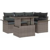  Sjedeća garnitura za vrt 5 kom. Siva [Sintetički]: Poli Ratan 187,5 x 132,5 x 85 cm | shoptok.hr