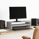  Stalak za monitor siva boja hrasta 54x22x15cm konstruirano drvo | shoptok.hr