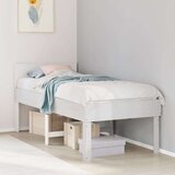 vidaXL Posteljni okvir brez vzmetnice bel 90x200 cm trdna borovina | Shoptok.si