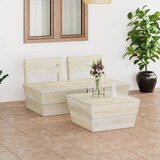 Maison Chic Seti vrtnega pohištva - Vrtna garnitura iz palet 3-delna impregnirana smrekovina, (21805953) | Shoptok.si