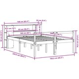vidaXL Knjižna postelja brez vzmetnice bela 160x200 cm trdna borovina | Shoptok.si