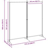 Pregrada sa 2 panela Bež 175 x 180 cm Tkanina | Eponuda.ba