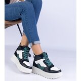 Gemre Black and white women's sports platform sneakers Sunline | Shoptok.si
